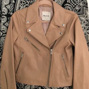 MADEWELL TAN GENUINE LEATHER MOTORCYCLE MOTO BIKER JACKET